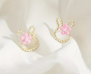 Girls Cute Bunny Stud Earrings
