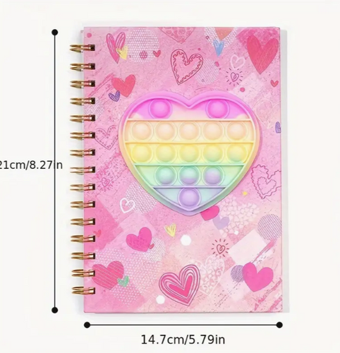 Girls Bubble Pop Fidget Notebooks