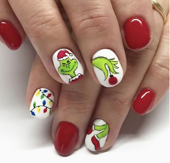 Festive Christmas Press-On Nails Set