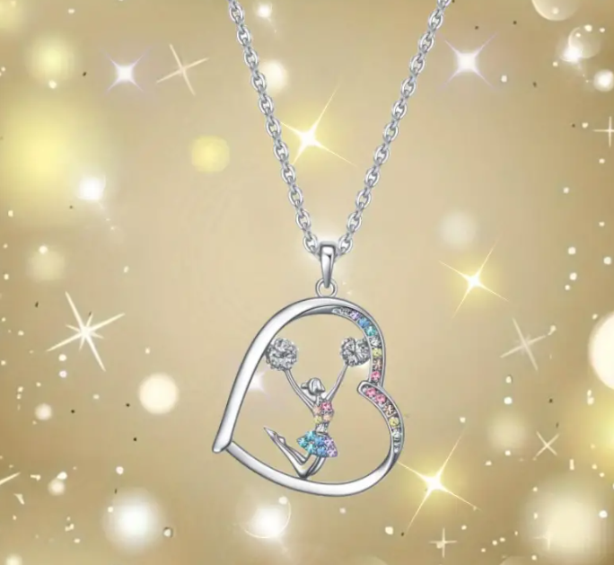 Girls Exquisite Cheerleader Dancer Pendant Necklace