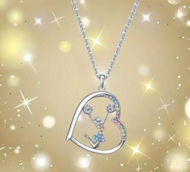 Girls Exquisite Cheerleader Dancer Pendant Necklace