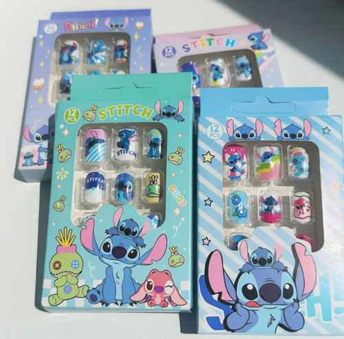 Four Boxes of Stitch Creative Nail Stickers for Girls