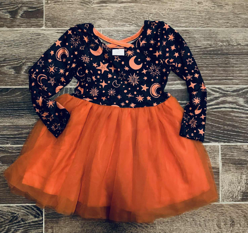 Girls Long Sleeve Tulle Fall Dress