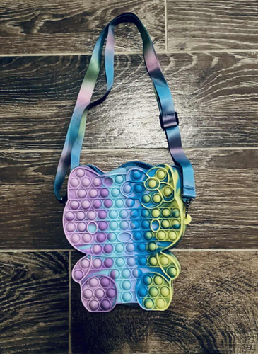 Girls Cute Multi Color Pop It Purse