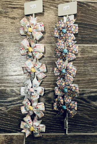 Girls Small Clip on Easter Bows