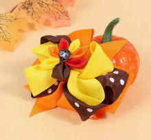 Girls Thanksgiving Clip on Bow