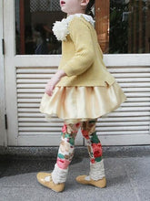 Peony Flower Print Cotton Leggings