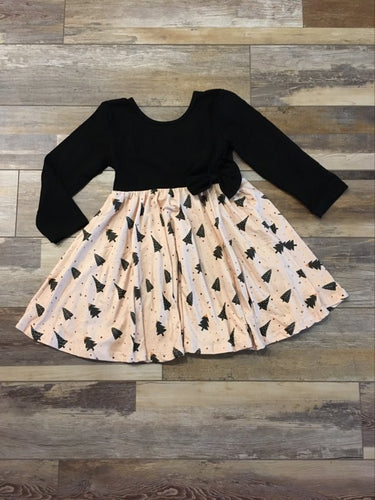 Long Sleeve Little Girl's Holiday Dress