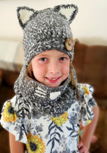 Carefully Knitted Kitten Hats and Matching Cowl Scarf Combos