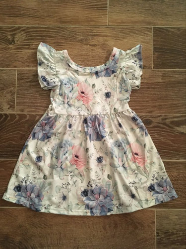 Flutter Sleeve Floral Spring Dress