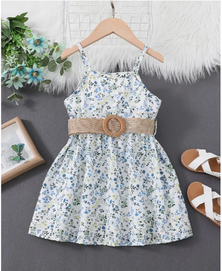 Girls Floral Cami Princess Dress