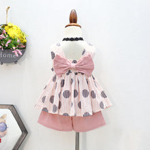 2 PC Sleeveless Dotted Shirt And Short Set