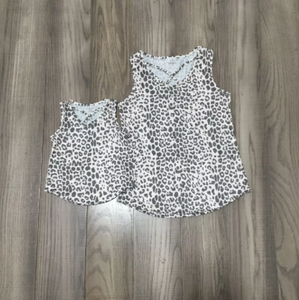 Mommy and Me Leopard Print Sleeveless Summer Top