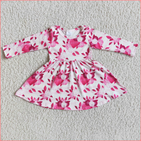Pink Floral Valentine's Day Dress