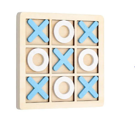 PREMIUM SOLID WOOD TIC TAC TOE GAME