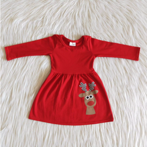 Red Reindeer Christmas Dress