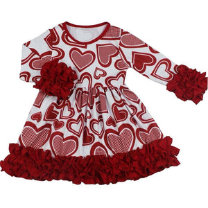 Ruffled Red Heart Valentine's Day Dress