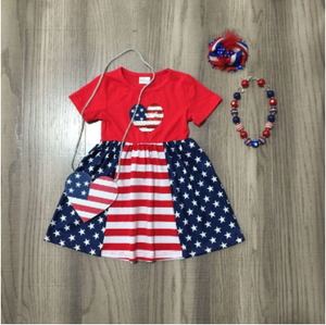 Red, White and Blue Summer Dress