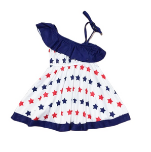 Red, White and Blue Star Print Sundress