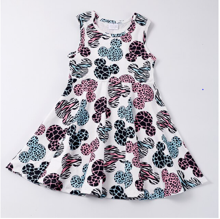 Sleeveless Disney Print Dress