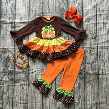 Thanksgiving  Brown and Orange Ruffle Turkey Outfit