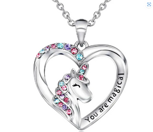 Girls You are Magical Heart Shaped Pendant Necklace