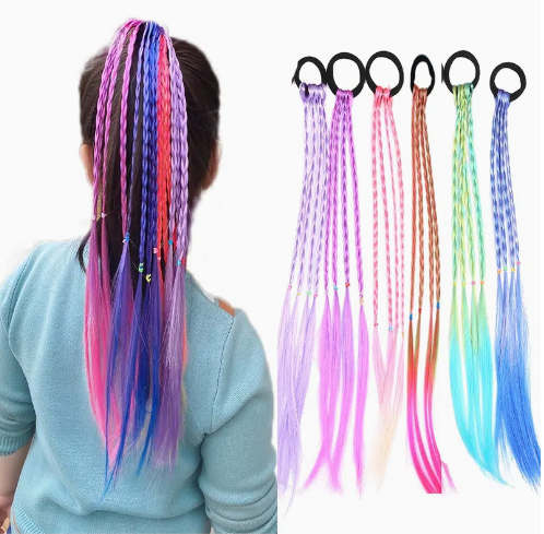Colorful Braided Ponytail Hair Extensions