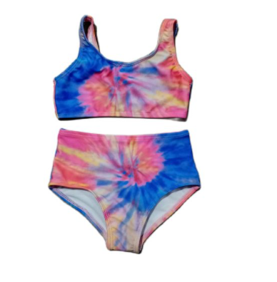 Tie Dyed Two Piece Swimsuit